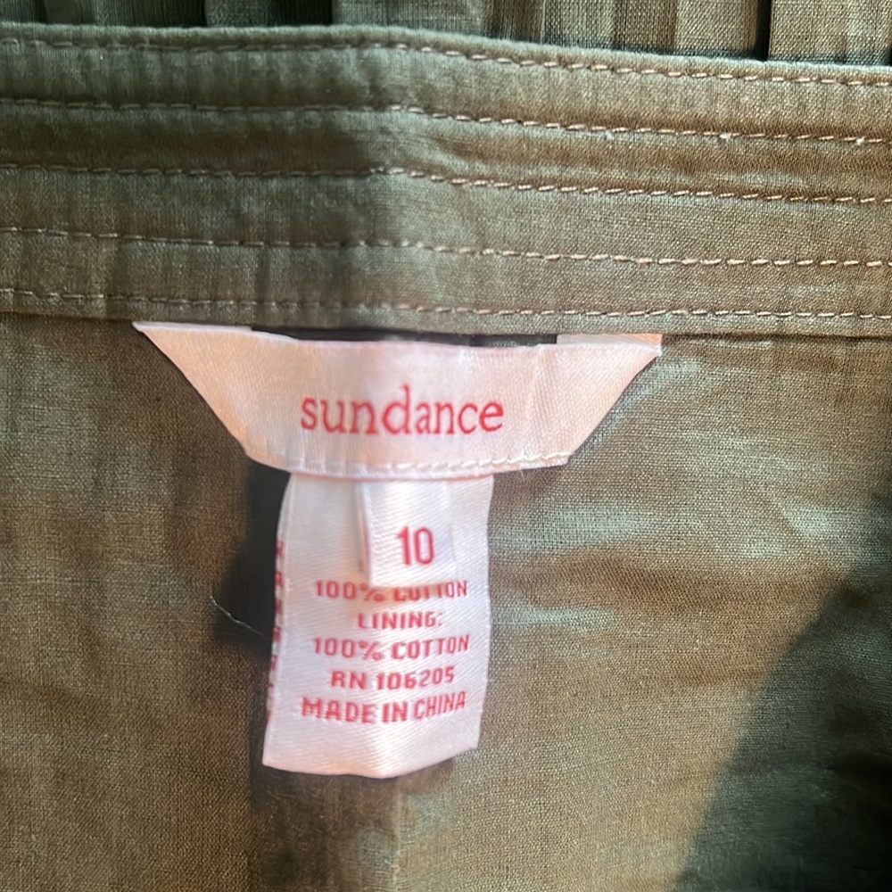 Sundance Forest Green A-Line Skirt - Picture 5 of 6